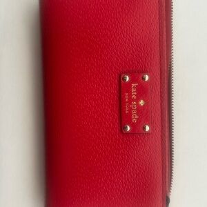 Kate Spade Cherry Red Zip Wallet